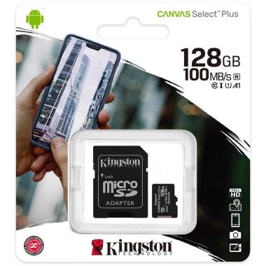 Scheda di Memoria Micro-SDXC 128GB Kingston Canvas Select Plus + C10 Class10 SDCS2/128GB